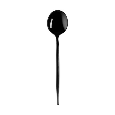 Smarty Had A Party Solid Black Moderno Plastic Dessert Spoons - 480 pcs