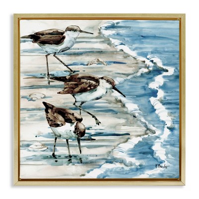 Stupell Industries Rockhampton Sandpipers Beach Ripples, 25" x 25"