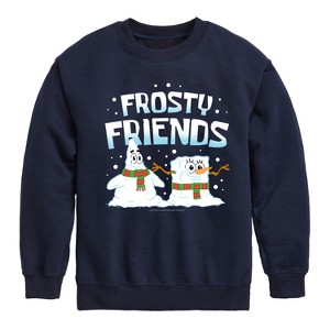 Boys' - SpongeBob SquarePants - Frosty Friends Graphic Long Sleeve Fleece Sweatshirt - 1 of 4