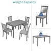 Lyngins 5-Piece Modern Wooden Dining Table Set – Rectangular Table & 4 Upholstered Armless Chairs for Kitchen/Dining Room, Kitchen Table Set - 2 of 4