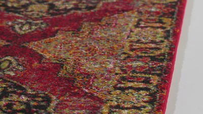 Light Blue Reversible 5' x 7' Stain-Resistant Synthetic Area Rug