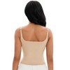 INSPIRE CHIC Women's Square Neck Cami Vest Shelf Bra Adjustable Spaghetti Strap Tank Camisoles - 2 of 4