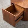 Sapphtopaz Rustic Coffee Table with Hidden Drawers Retro Coffee Bar with Wood Veneer Home Decor Center Table for Living Room - 3 of 4