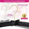 Florida Brands Padded clothing fabric hangers for women clothing - Set of 12 premium coat hangers for closet, bride hanger for wedding dress - 4 of 4