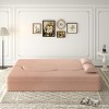 Modern Convertible Floor Sofa Bed with 2 Pillows, Folding Foam Sleeper Couch, No Assembly Sofa for Guest Room or Living Room-Tanpinhause - 2 of 4