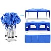 10x20 Ft Outdoor Pop Up Canopy, Portable Canopy Tent with 6 Removable Sidewalls, Beach Sun Shelter, Outdoor Canopy for Parties Camping Wedding - 3 of 4