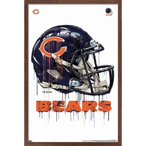Trends International NFL Chicago Bears - Drip Helmet 20 Framed Wall Poster Prints - 1 of 4