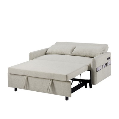AZL1 Life Concept Sofas Pull Out Sleep Bed Loveseats Sofa Couch with Backrest for Living Room, Bedroom, Apartment, Office, Beige, 55.1"*36.2"*31.5"