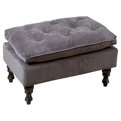 Jeremy Tufted Ottoman Gray - Christopher Knight Home : Target