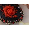 Alilang Vintage Gothic Cameo Rose Brooch Pin with Antique Silvery Tone and Rhinestone Accents - 2 of 4