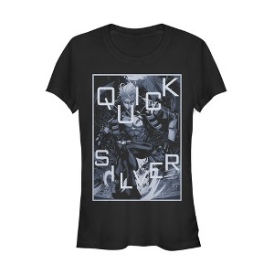 Juniors Womens Marvel X-Men Quicksilver Portrait T-Shirt - 1 of 3