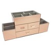 OnDisplay Amara Tiered 3 Drawer Mirrored Makeup/Jewelry Organizer - 3 of 4