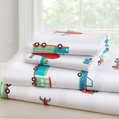 Wildkin Kids Transportation 100% Cotton Sheet Set - Full : Target