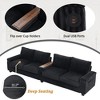4-seater Corduroy Sofa Couch 133" Modern Sofa with USB Ports, Hidden Storage Arms, Flip-Top Cup Holders for Living Room, Black - 4 of 4