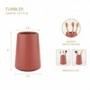 Evideco French Home Goods Elegant Stoneware Bathroom Tumbler & Toothbrush Holder - Flared Shape, 14 oz - 3 of 4