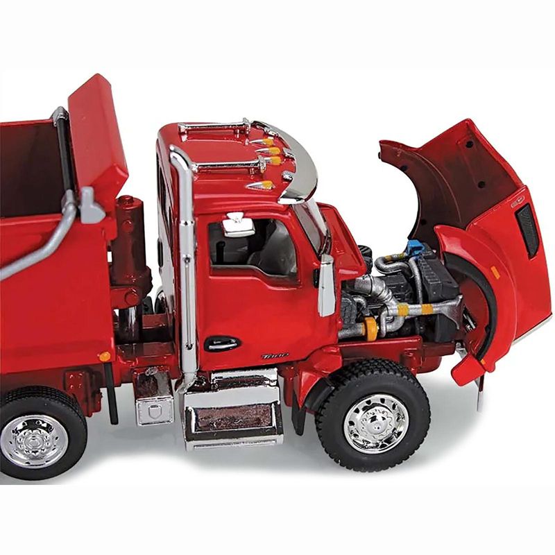 Kenworth T880 Quad-Axle Dump Truck and Rogue Transfer Tandem-Axle Dump Trailer Viper Red 1/64 Diecast Model by DCP/First Gear, 2 of 6