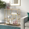 40" Tall Brass Finish Bookcase - Henn&Hart - 4 of 4