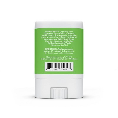 Native Deodorant - Cucumber &#38; Mint - Aluminum Free - Trial Size 0.35 oz