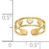 Black Bow Jewelry 4mm Textured Heart Toe Ring in 14K Yellow Gold - 3 of 4