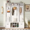 Sapphtopaz 58.8" Hall Tree with 7 Sturdy Hooks&Drawers,5-in-1 Entryway Bench with Coat Rack&Adjustable Shelves,Shoe Cabinet for Entryway,Hallway - 4 of 4