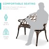Best Choice Products Outdoor Bench Steel Garden Patio Porch Furniture w/ Floral Accent, Antique Finish - 4 of 4
