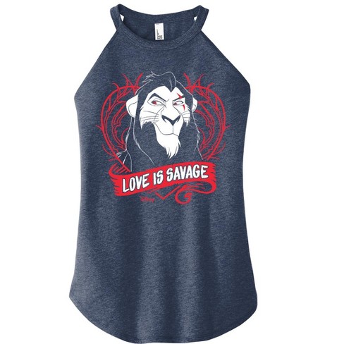 Women's - Disney Villains - Love Is Savage Graphic High Neck Tank - image 1 of 3