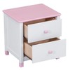 Lyngins Kids' Wooden Nightstand with 2 Drawers, End Table for Bedroom, Small Side Table, Cute Side Table for Living Room, Space-Saving Small Table - 3 of 4
