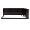 Whisen Twin Size Montessori Floor Bed, Wood Daybed with Storage Cabinets and USB Ports - 4 of 4