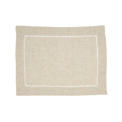 Beige Linen Toscana Placemat and Napkin Set, 20" x 14"