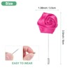 Unique Bargains Wedding Groom Boutonnieres Rose Flower Lapel Pins for Men 1 Pc - 3 of 4