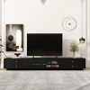 Modern TV Stand for 95” TV with Fluted Glass Doors and Tempered Glass Shelf,Storage Drawers Media Console for Living Room-Baofuwish - 2 of 4