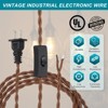 Unique Bargains Vintage Stripped Ends Twisted Cloth Covered Lamp Wires with Button and Plug 2 Pcs - 3 of 4