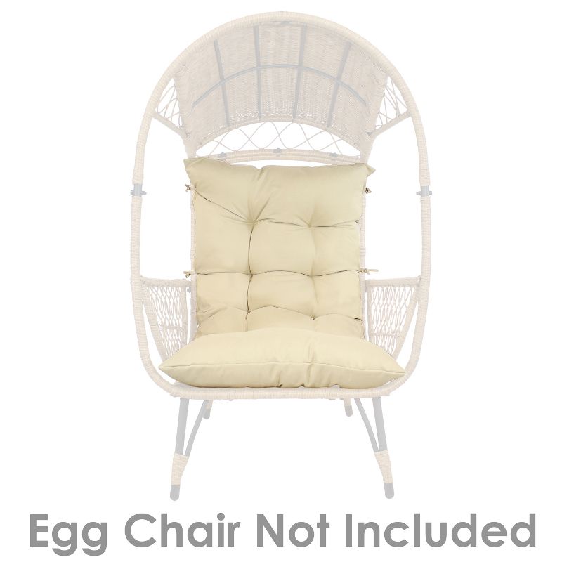Sunnydaze Outdoor Egg Chair Polyester Replacement Cushion, 5 of 8