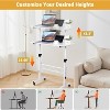 Mobile Standing Desk Adjustable Height, Small Standing Desk with Wheels, Portable Laptop Table, Standing Computer Desk Adjust Height Range 31"-43" - 4 of 4