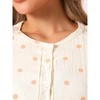 INSPIRE CHIC Women's Front Button 3/4 Sleeve Crew Neck Sleepdress with Pockets - 4 of 4