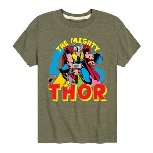 Boys' - Marvel - Thor The Mighty Short Sleeve Graphic T-Shirt - 1 of 4