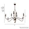 Hunter 40" Teren Ceiling Light Distressed White Textured Rust Chandelier - 9 Bulb Indoor Fixture for Elegant Spaces - 3 of 4
