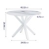 Airsurfer 48-inch Marble White Dining Table Modern Marble Top Dining Table Kitchen Table for Elegant Dining Spaces - 3 of 4