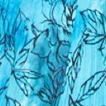 deep turquoise tie dye floral
