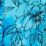 deep turquoise tie dye floral