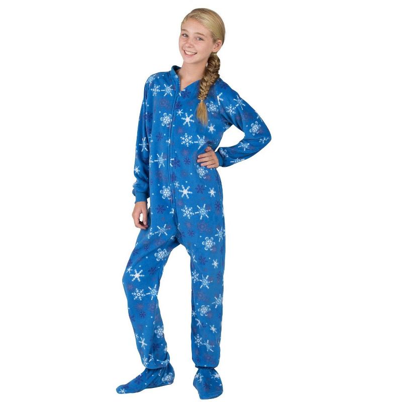 Footed Pajamas - Its A Snow Day Kids Fleece Onesie, 4 of 6