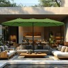Captiva Designs 9'x15' Rectangular Outdoor Market Umbrella with Crank Handle Light - 2 of 4