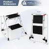 Cesicia Black 2-Step Folding Ladder with Anti-Slip Pedal and Large Foot Pads - 3 of 4