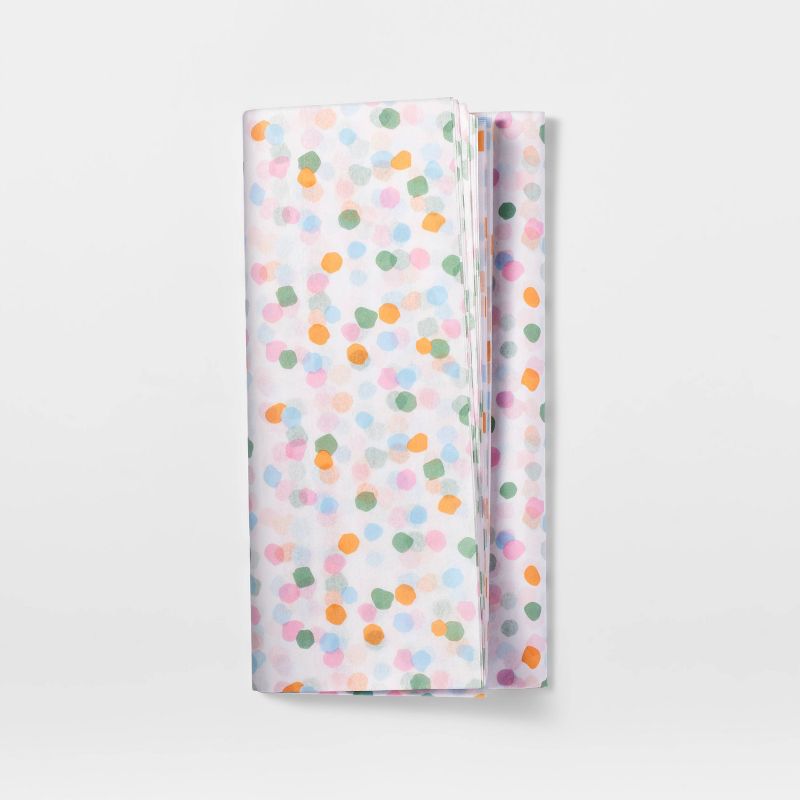 8ct Tissues Dots on White - Spritz&#8482;, 1 of 4