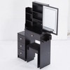 CAVINAS 29.2" Dressing Table with Mirror Modern Corner Makeup Vanity Large Storage Dressing Table for Bedroom - 3 of 4