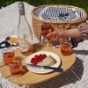 Twine Central Park Outdoor Picnic Basket with Lid and Handle, Four Person Wicker Picnic Basket with Accessories Picnic Equipment 22-Piece Set - 2 of 4