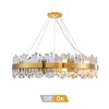 31.5" Luxury Dimmable Round K9 Crystal Ceiling Light Modern Chandeliers - 2 of 4