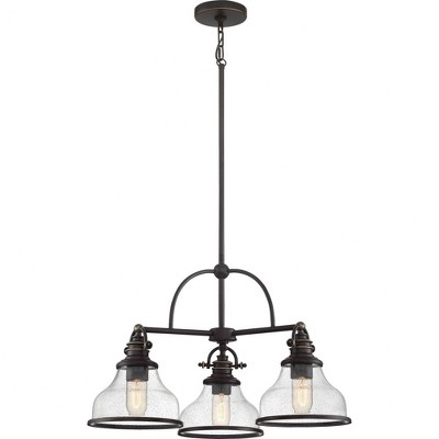 Quoizel Lighting Grant 3 - Light Chandelier in  Palladian Bronze