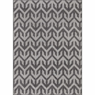 Well Woven Atlantis Indoor OutdoorFlat Weave Pile Zig-Zag Geometric Area Rug