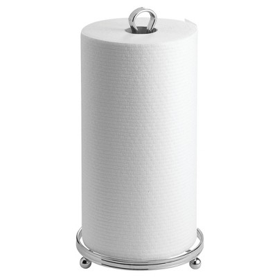 iDESIGN York Lyra Paper Towel Holder Stand Silver